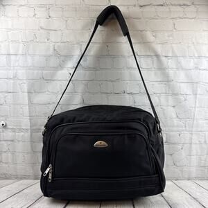 Samsonite Black Carry-on Bag, Messenger Laptop Briefcase, Collapsible‎ EUC